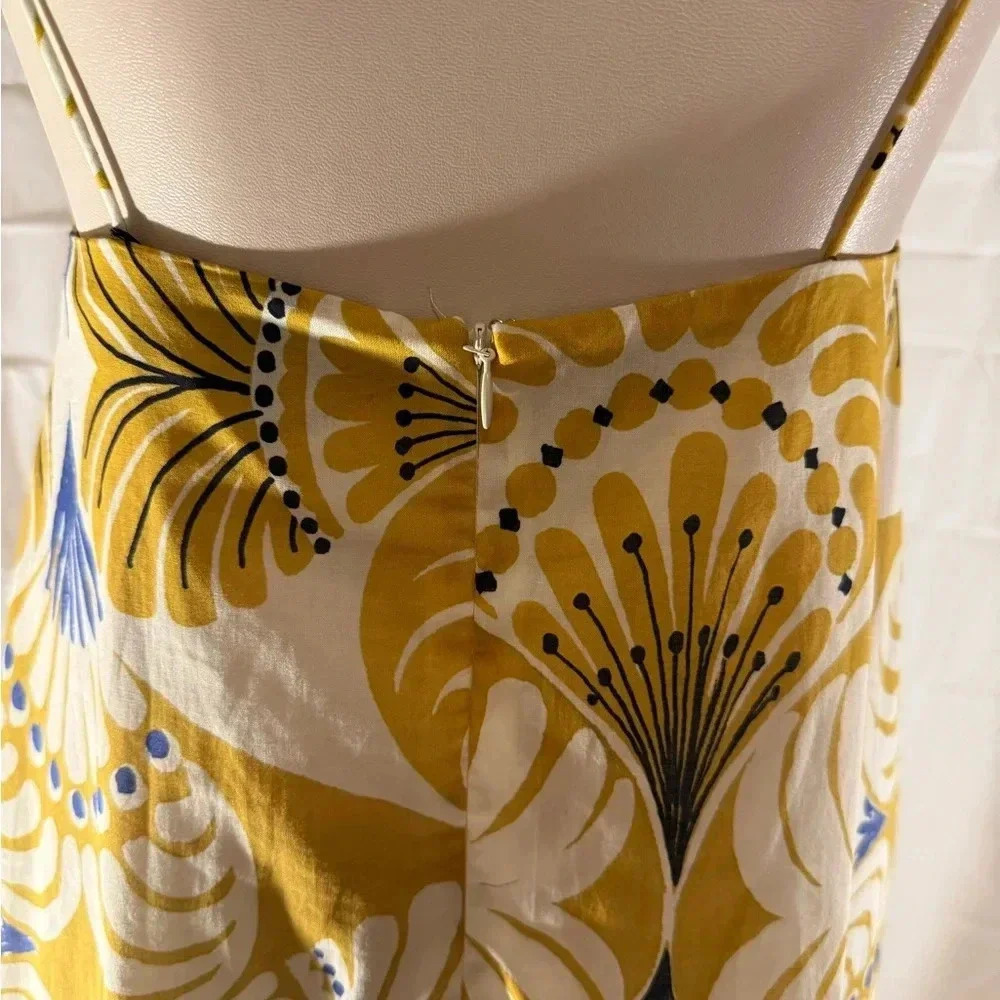 NWT Zara Yellow and White Patterned Women's Dress - Picture 3 of 7